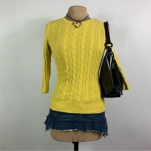 2000s Ralph Lauren Rugby Cable Knit Sweater Preppy Revival Classic